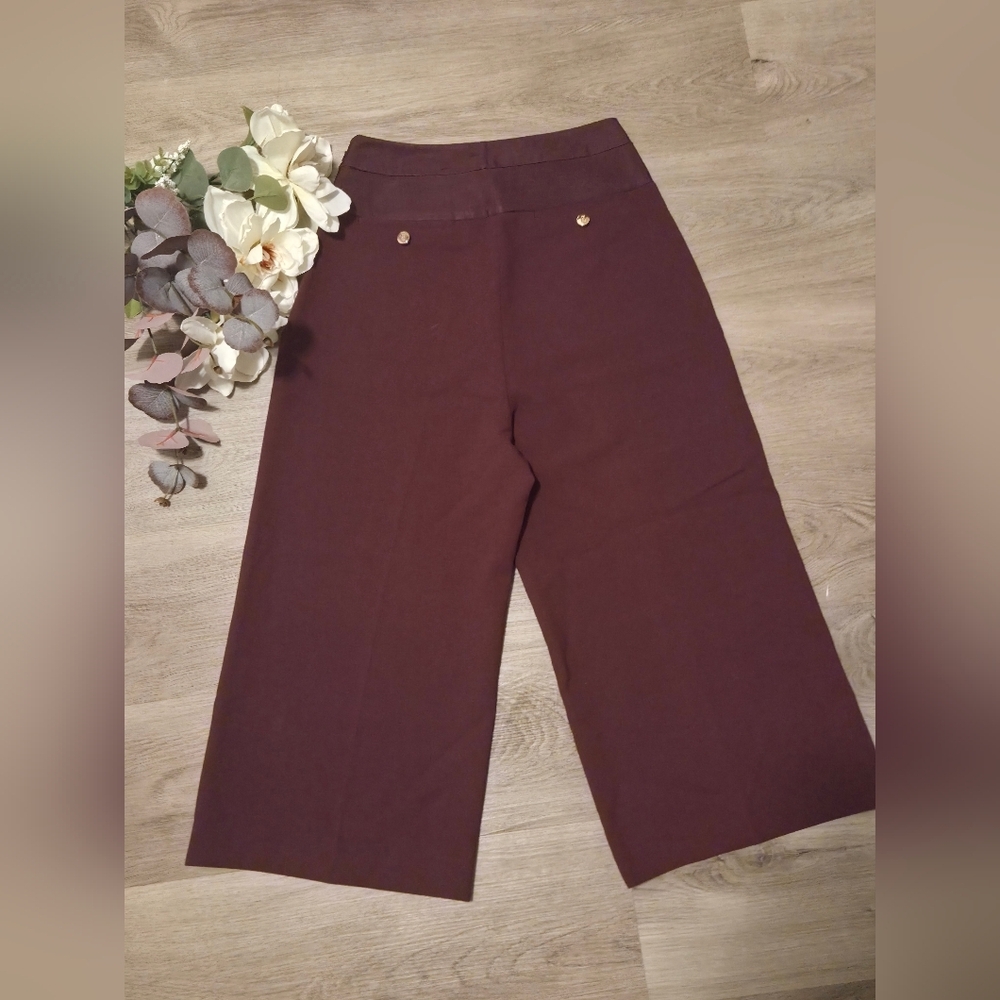 Ted Baker Red Flare Jeans High-Waisted Wide-Leg Size # 1 - Picture 3 of 7